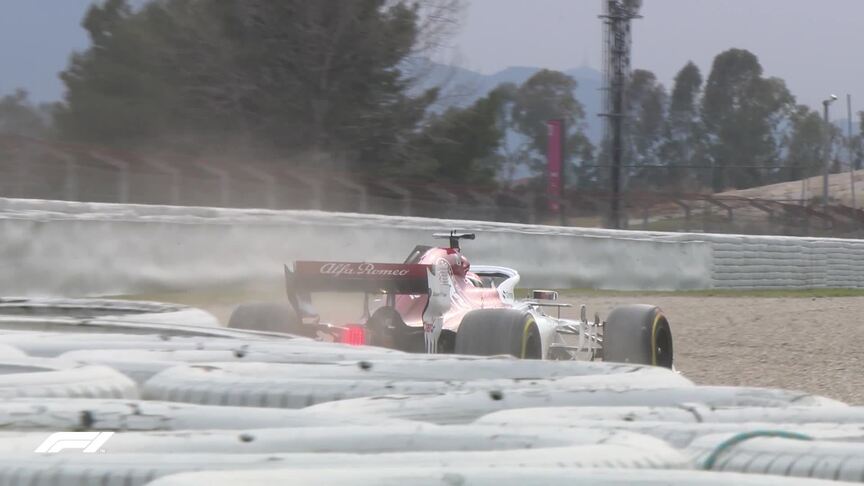 Charles Leclerc escapes the gravel on Day 2