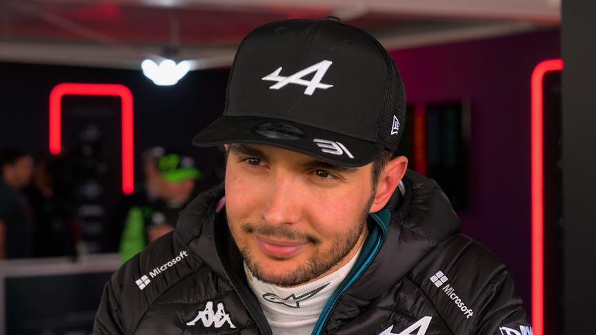 Ocon reveals he picked up damage after contact with team mate Gasly on Lap 1