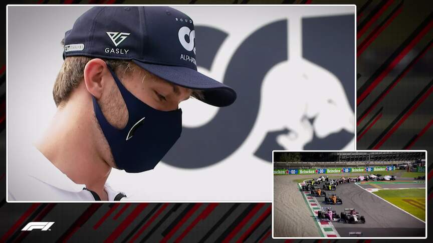Pierre Gasly reacts to his incredible Italian Grand Prix victory