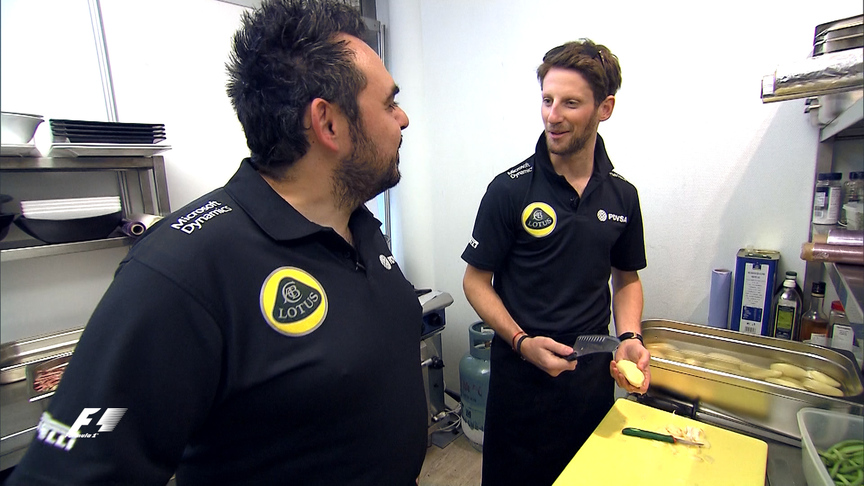 Romain Grosjean cooks up a feast