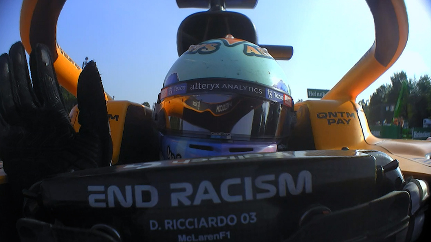 2021 Italian GP F1 Sprint: 'That's P3 baby, P3'. Daniel Ricciardo reacts to engineer radio and P3 finish