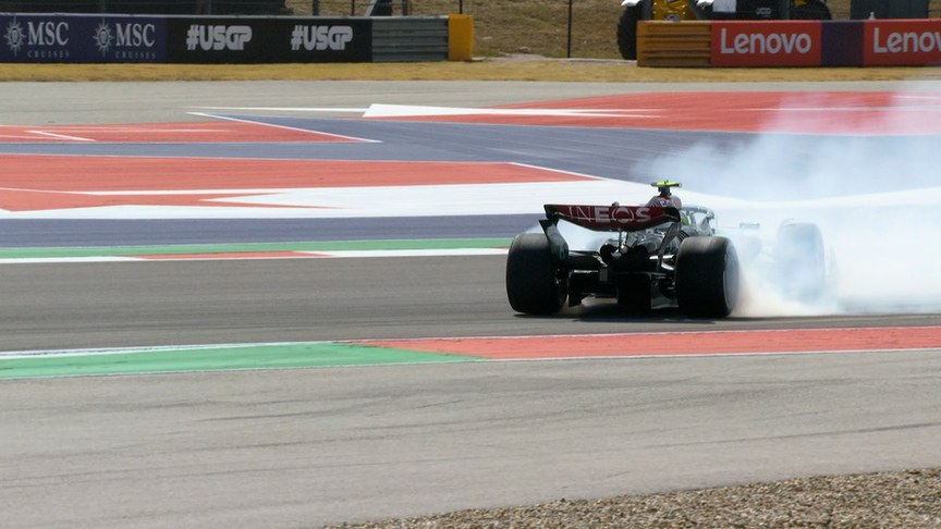 2024 United States GP FP1: Scare for Hamilton after dramatic high speed spin in first practice