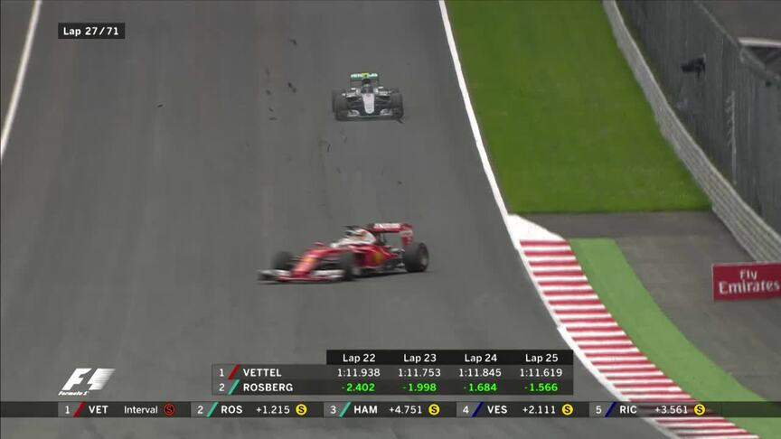 Race: Vettel's Austria hopes end in the barriers