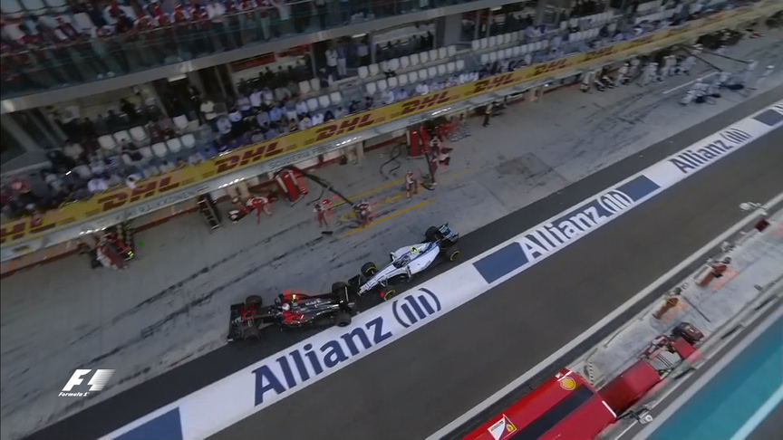 Race: Bottas penalised for pit lane collision in Abu Dhabi