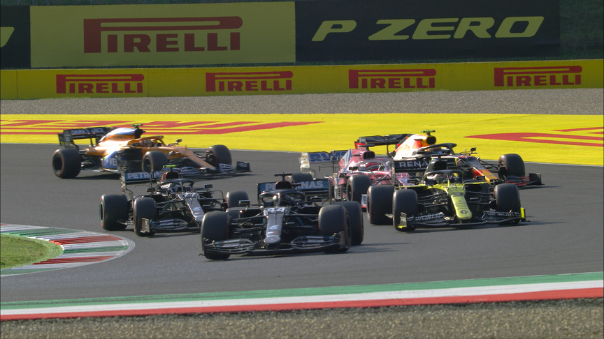 2020 Tuscan Grand Prix: Ricciardo overtakes Bottas at third Mugello restart