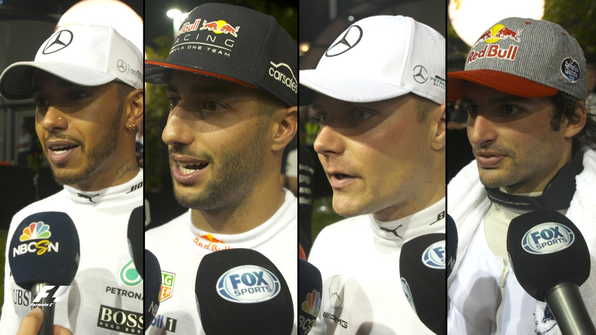 Drivers report back after the race in Singapore