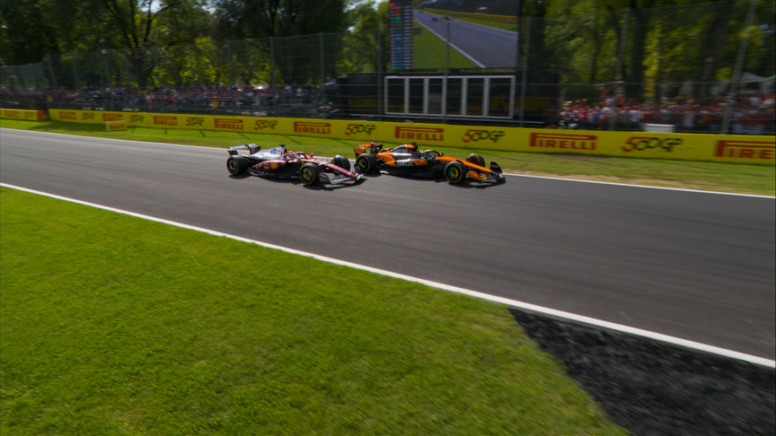 2025 Italian Grand Prix: Piastri and Leclerc battle it out for P3 in the opening laps