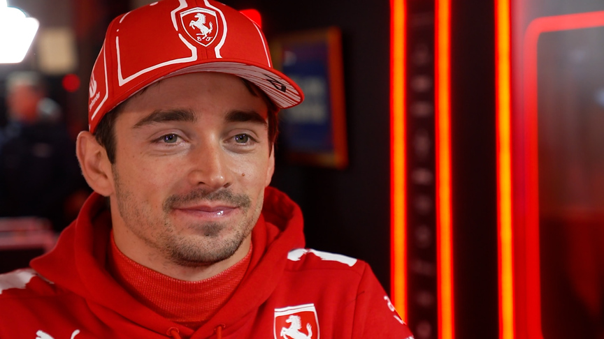 Polesitter Leclerc says Ferrari 'were competitive from the very first laps' in Las Vegas