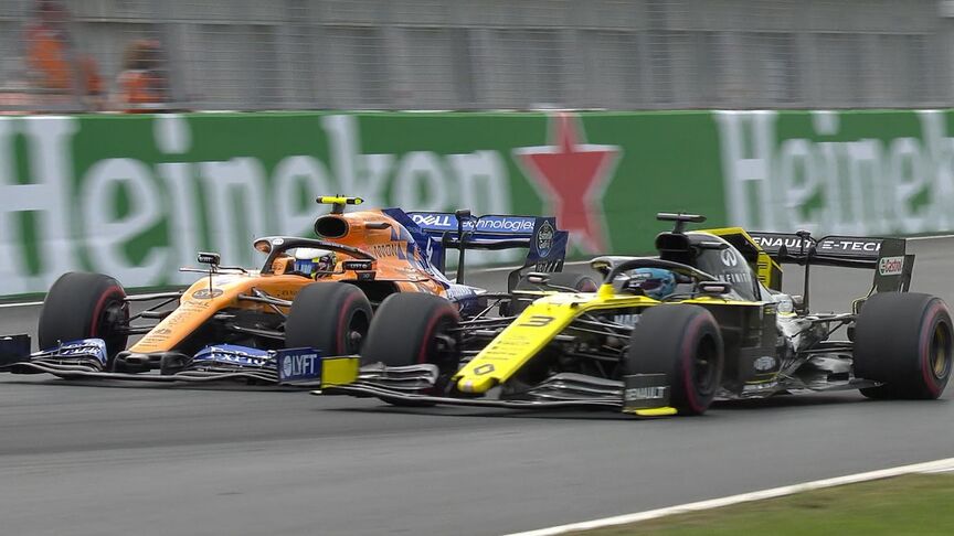 British GP: Norris wins side-by-side fight with Ricciardo