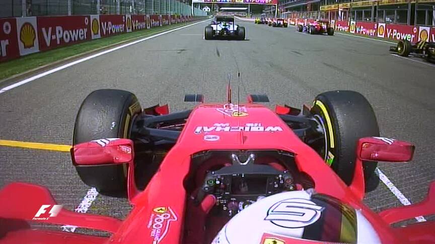 Belgium 2015 Onboard Start - Vettel