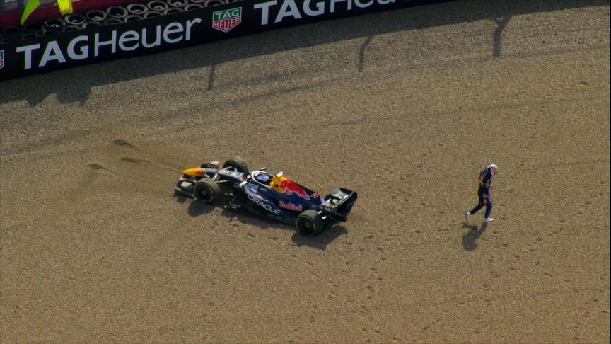 2026 British Grand Prix: Max Verstappen out of the race at Stowe corner 
