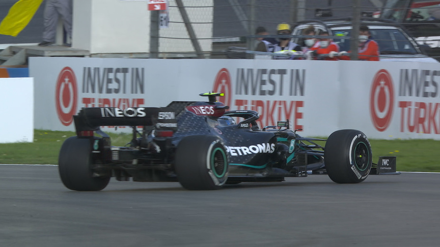 2020 Turkish Grand Prix FP1: Bottas spins at Turn 9