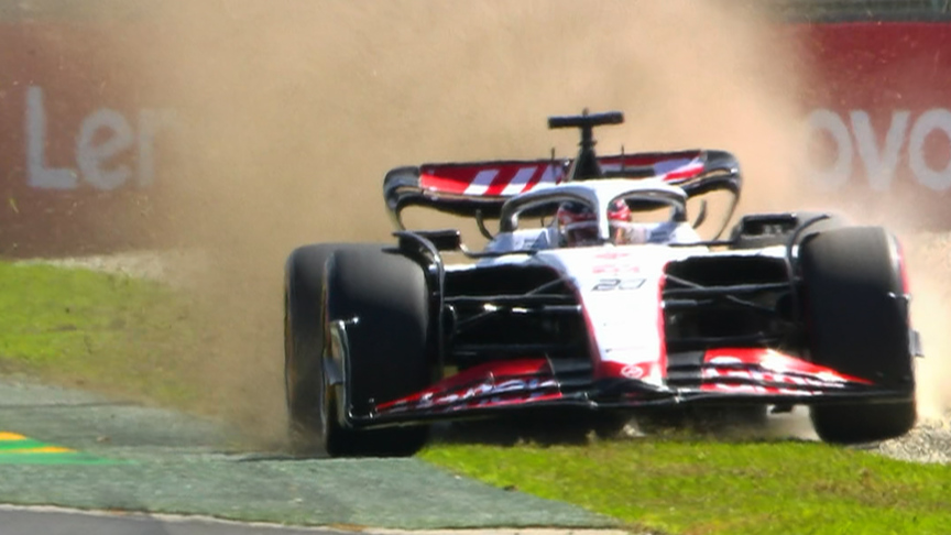 2023 Australian GP FP1: Both Haas drivers run wide and Tsunoda spins before red flag is thrown at Albert Park
