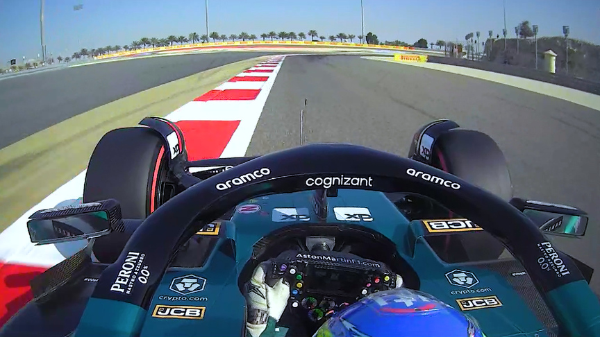 2023 Bahrain GP FP3: Onboard for Fernando Alonso’s fastest lap