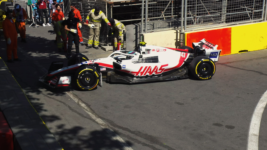 2022 Azerbaijan GP FP1: Schumacher hit by leak in first practice