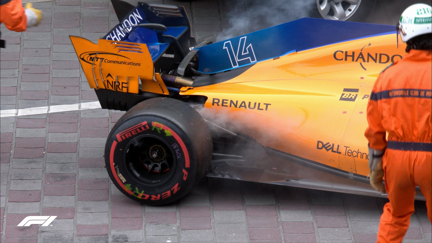 RACE: Luckless Alonso is first Monaco retirement