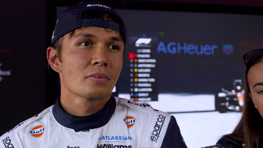 Albon: Q2 wall tap 'cost me Q3 spot'