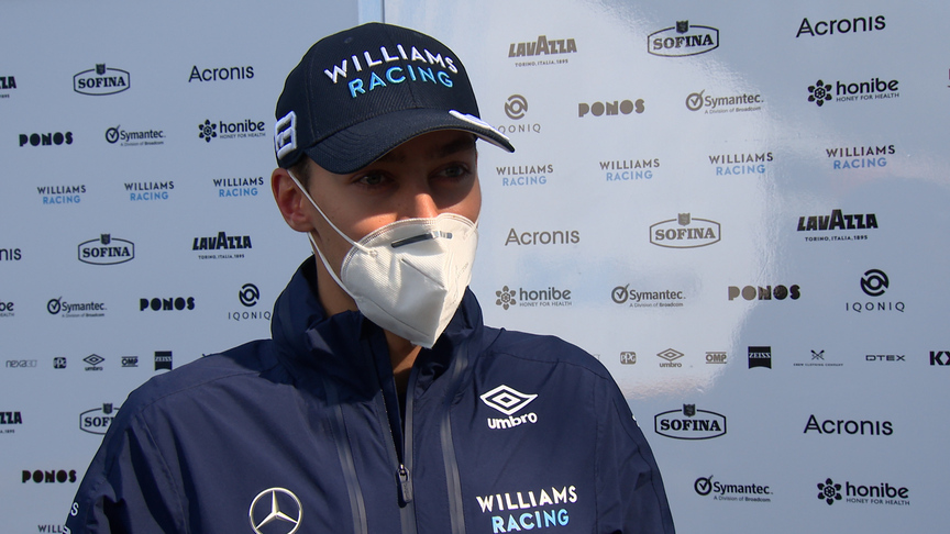 George Russell 'struggling a bit' in Emilia Romagna GP practice