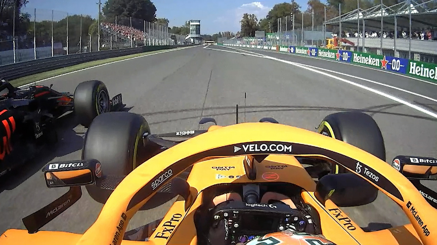 2021 Italian Grand Prix: Onboard with Daniel Ricciardo as he takes the lead at the start of the Italian GP