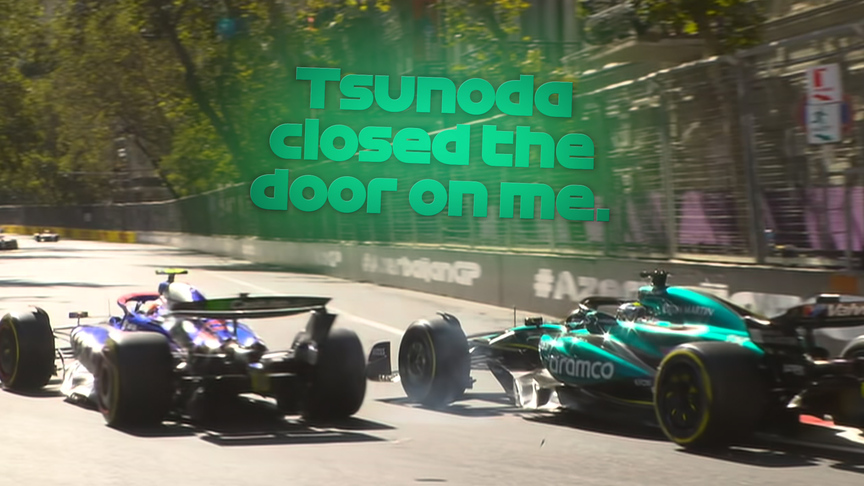 2024 Azerbaijan Grand Prix: Tsunoda picks up race-ending damage in Lap tangle with Stroll