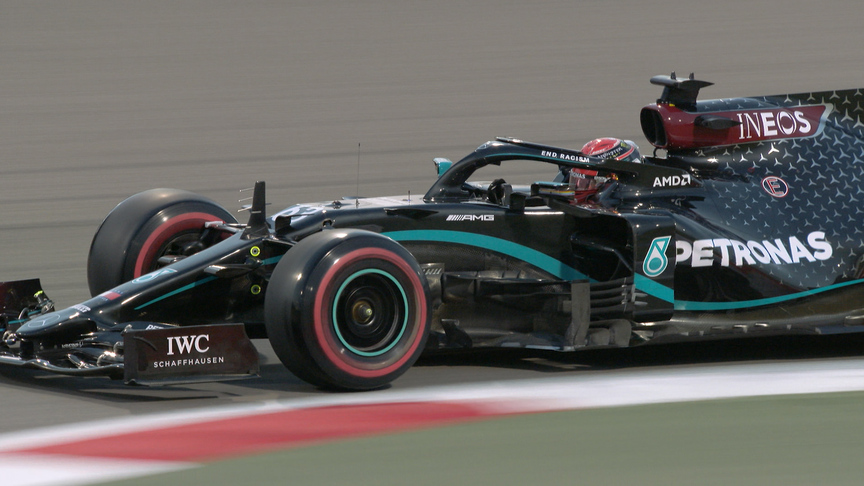 FIRST LOOK: George Russell on track for Mercedes at Sakhir Grand Prix FP1