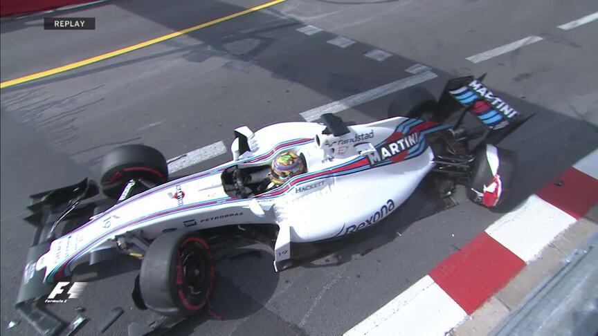 FP1: Massa crashes out in early stages