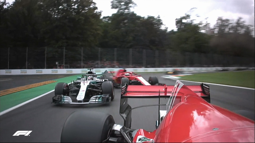 RACE: Hamilton contact puts Vettel in a spin
