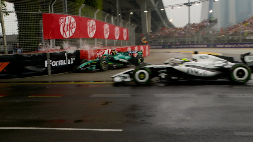 2026 Singapore GP Sprint: Stroll and Perez crash out on Lap 1