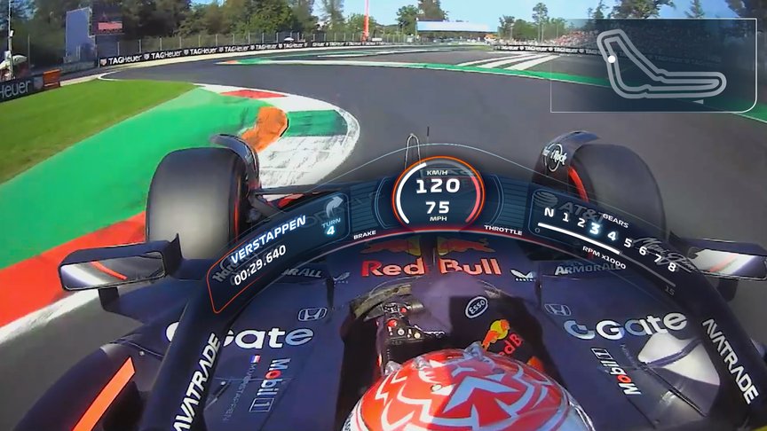 Track View: Onboard with Max Verstappen around Monza Circuit