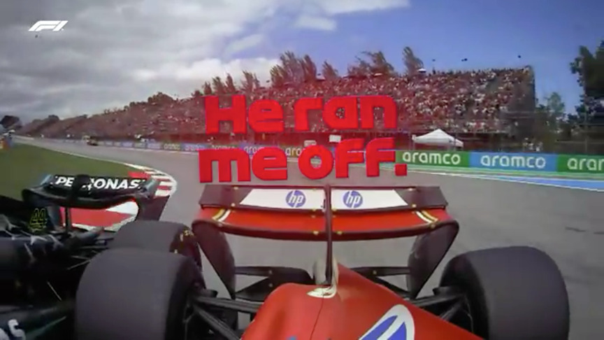 2024 Spanish Grand Prix: Hamilton pushes past Sainz with forceful move at Turn 1