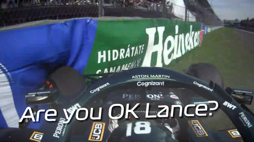 2021 Mexico City GP Qualifying: Stroll hits barrier hard in Q1