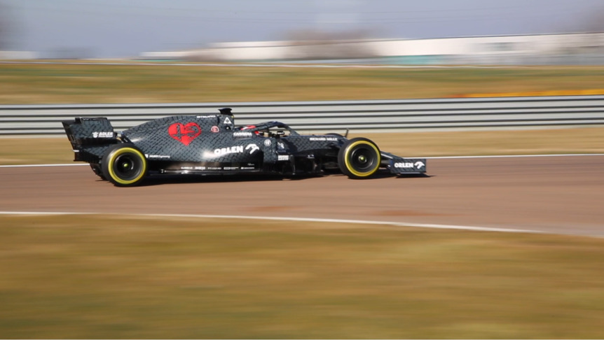 Raikkonen on track as 2020 Alfa Romeo breaks cover