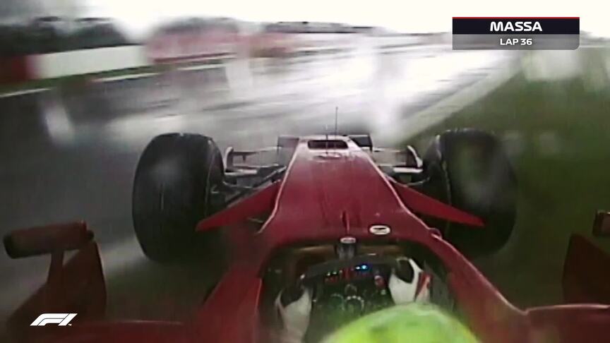 Great Britain 2008: Onboard as Massa spins 5 times