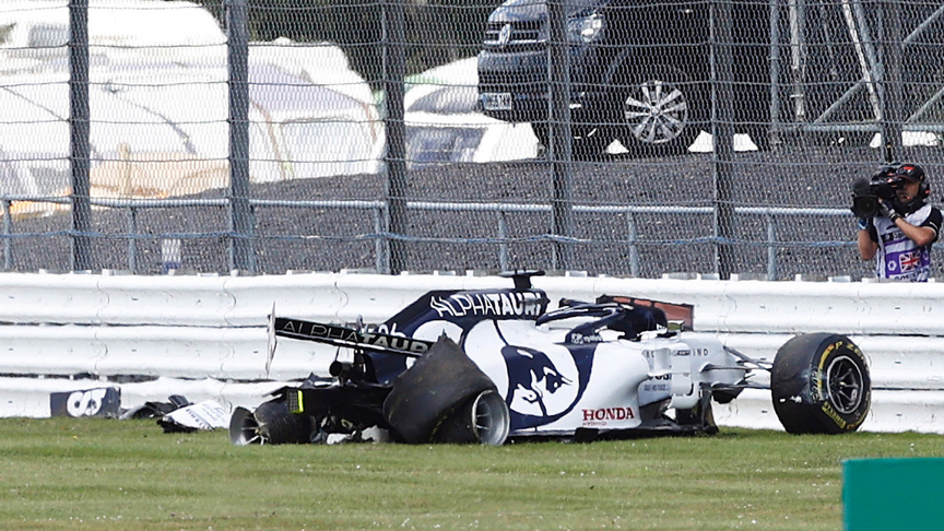 All The Angles: Kvyat's massive crash at Silverstone