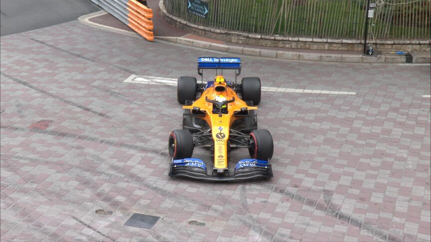 FP1: Norris performs three-point turn after off