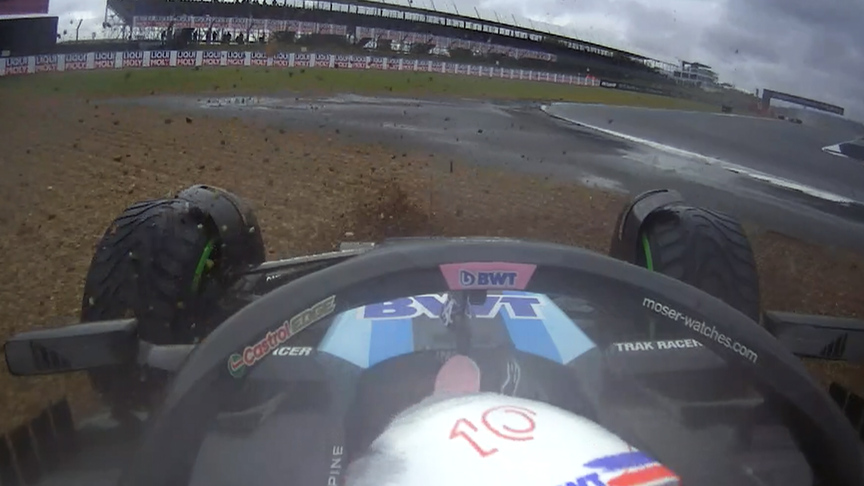 2024 British GP FP3: Gasly ends final practice in the gravel to trigger red flag