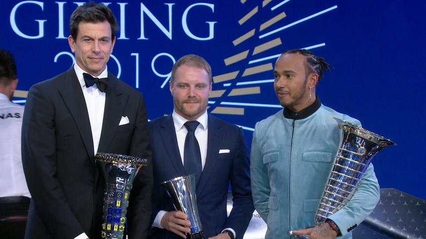 FIA Prize Giving: Lewis Hamilton awarded 2019 World Championship trophy