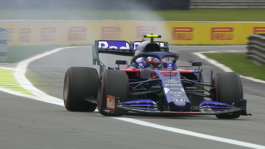 FP2: Engine problem brings Gasly to a smoky halt