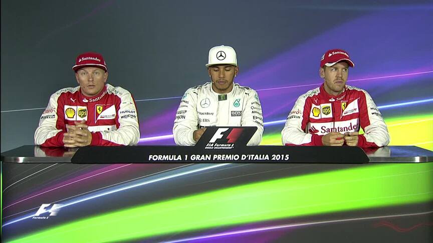 Kimi Räikkönen karsintojen jälkeinen haastattelu Italiassa