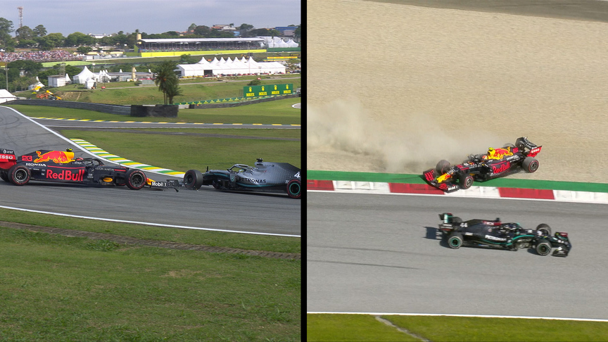 Albon & Hamilton's 2019 and 2020 collisions compared