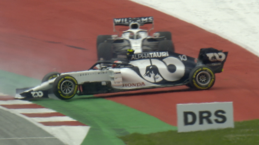 2020 Austrian Grand Prix FP1: Gasly spins at final corner
