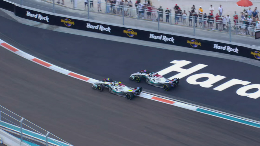 2022 Miami Grand Prix: Russell duels with Mercedes team mate Hamilton