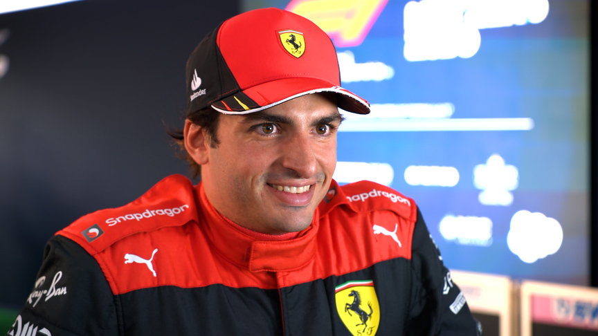 Carlos Sainz feels 'proud' and 'happy' after securing pole position for the US Grand Prix