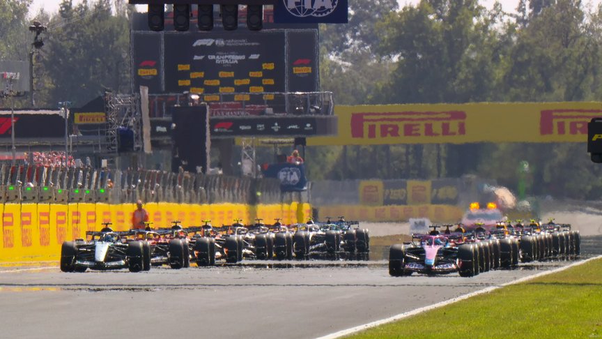 2026 Italian Grand Prix: Gasly leads away as Hamilton drops to P9 on the race start