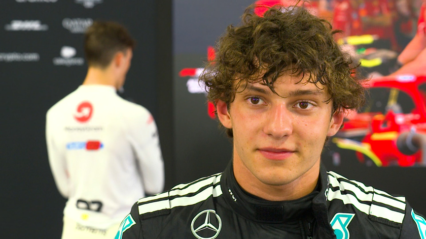 Antonelli confirms his trip over the gravel damaged his Mercedes in qualifying