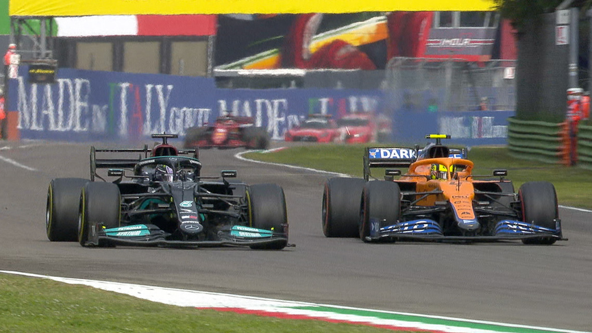 2021 Emilia Romagna Grand Prix: Hamilton overtakes Norris to take P2
