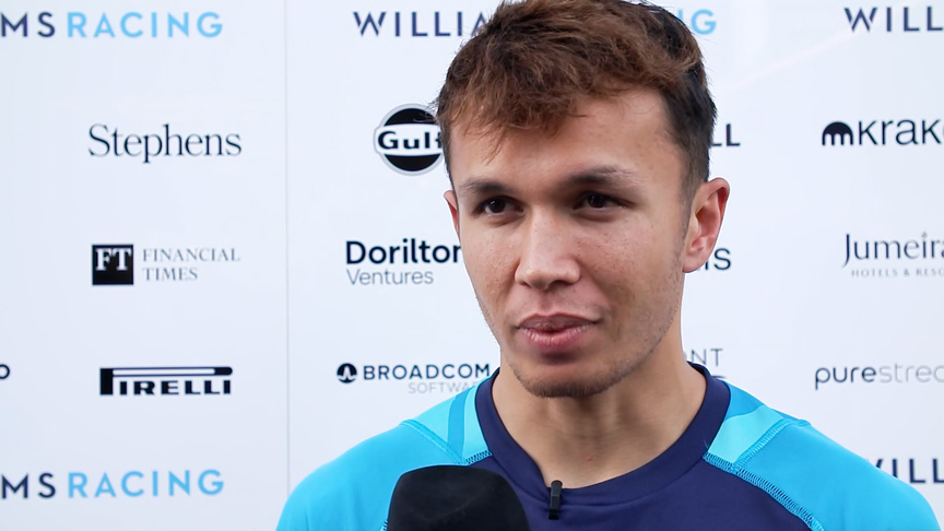 An 'unexpected' Friday for Alex Albon at Silverstone