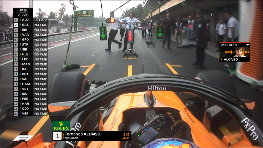 FP3: Alonso goes P1 for McLaren in Mexico