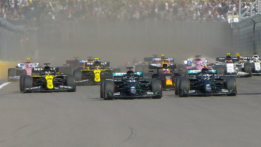 2020 Russian Grand Prix: Sainz and Stroll crash out in chaotic Sochi race start
