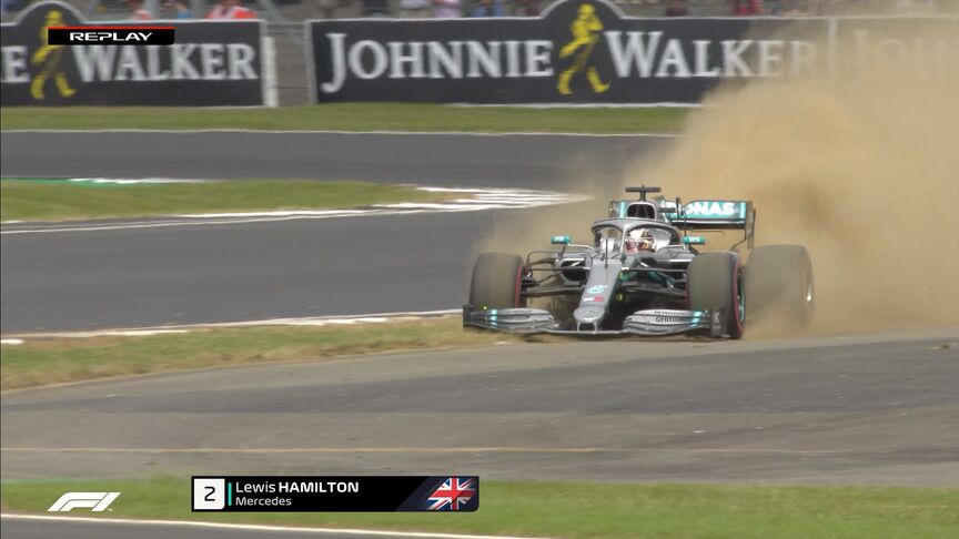 FP2: Hamilton off track as he pushes the limits at Silverstone